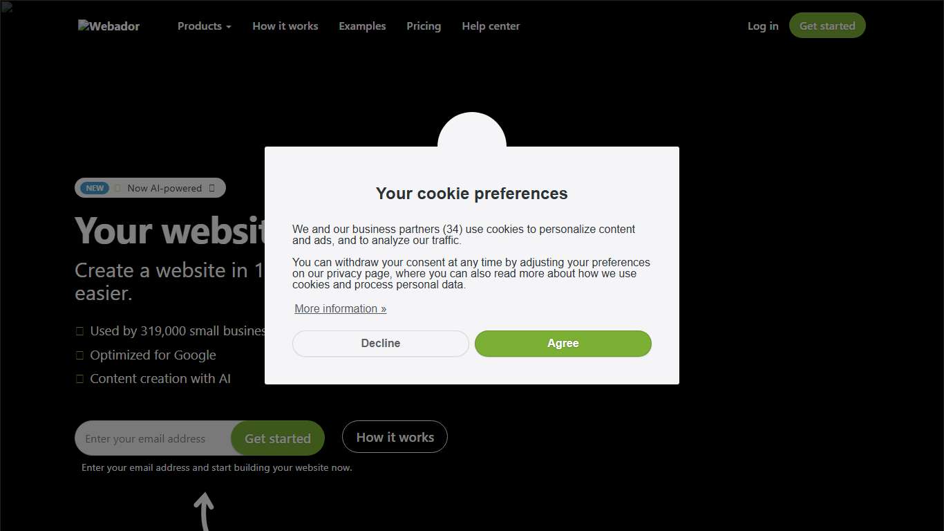 Create Your Own Website 2026 Free .CA domain - Webador.ca - Webador